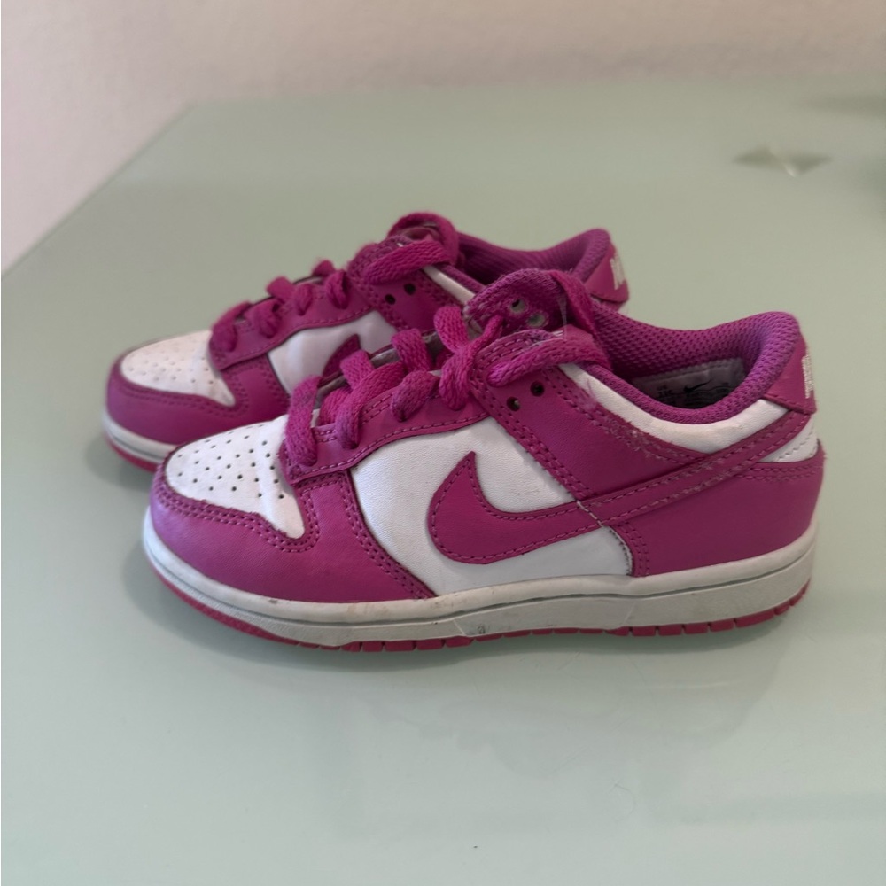 Nike Kids Pink and White Sneakers